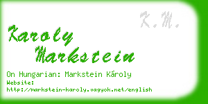 karoly markstein business card